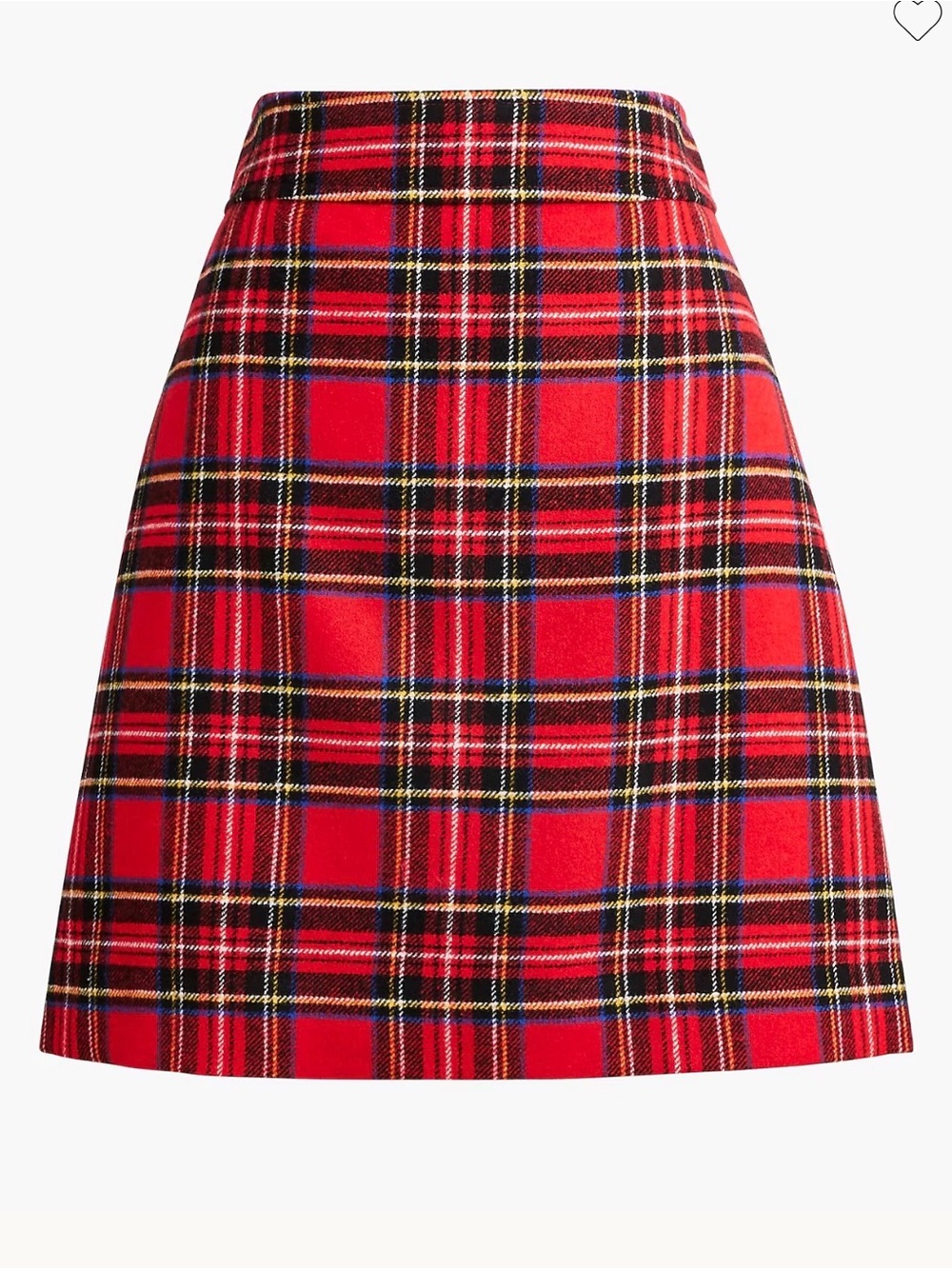 J Crew Factory Tartan A-Line Skirt